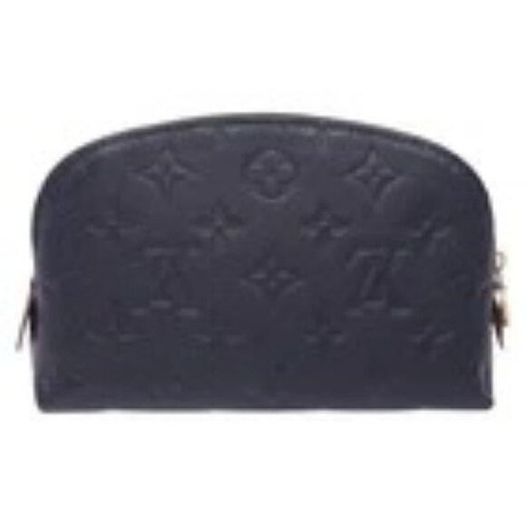 LOUIS VUITTON Monogram Empreinte Pochette Cosmetic PM Navy M69413 LV Auth 138768 - Picture 2 of 16